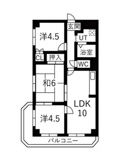 兵庫県明石市大久保町福田2【マンション】の間取り