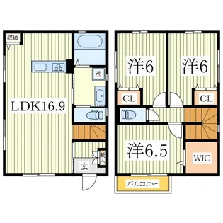 ルピナスB棟【1階】の間取り