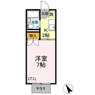 ヴィラ中山A棟【1階】の間取り