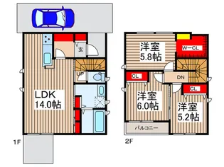 埼玉県川越市通町【一戸建】の間取り
