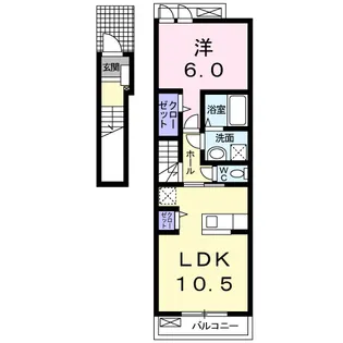 徳島県徳島市津田本町3【アパート】の間取り