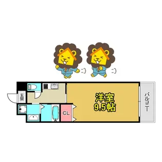 リバティ西三荘【6階】の間取り