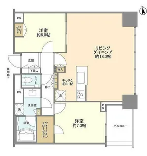 東京都江東区豊洲3【マンション】の間取り
