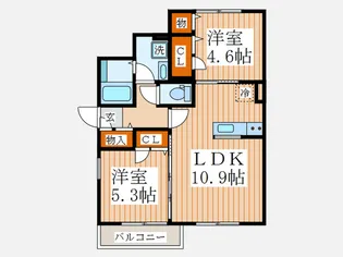 Tiara【1階】の間取り