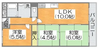 大阪府大阪市平野区瓜破東3【マンション】の間取り