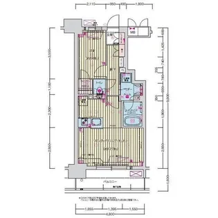 プレサンス名駅南ブリエ【6階】の間取り