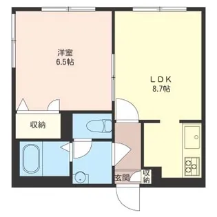 ノーブル1碑文谷【1階】の間取り