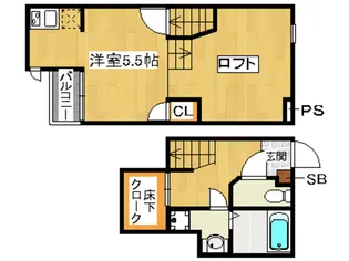 CB井尻ボヌールヴァンテ【1階】の間取り