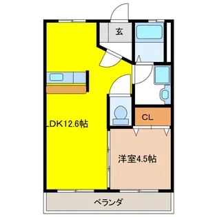 中秀第一ビル【4階】の間取り