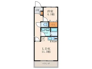 パークサイドメゾン【1階】の間取り