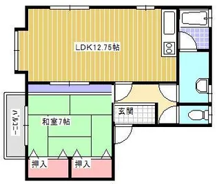 〇メゾントウゴII【2階】の間取り