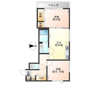 ヴェルテーユ中野【3階】の間取り