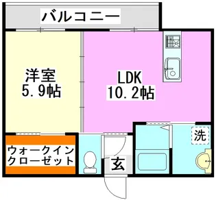 三洋タウン飯塚【2階】の間取り