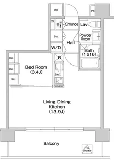 コンフォリア南砂町【17階】の間取り