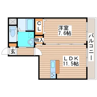 スパシアス鉄砲町東【4階】の間取り