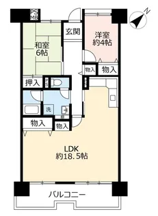 UR武庫川【7階】の間取り