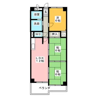 ユーハウス瑞穂公園【2階】の間取り