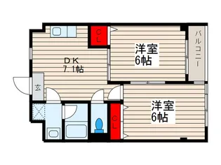 ハウスコスモス【1階】の間取り