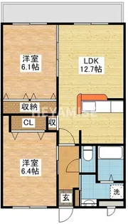 ファミリーSun長田【2階】の間取り