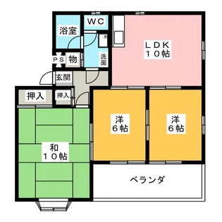 徳川台ロイヤルマンション【2階】の間取り