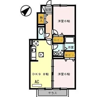 グリーンコート【1階】の間取り