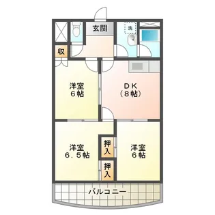 ラルーシア高茶屋【5階】の間取り