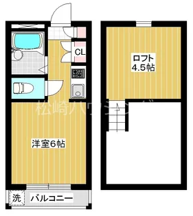 ハイム松ヶ丘【2階】の間取り