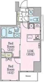 クレストコート蔵前レジデンス【10階】の間取り