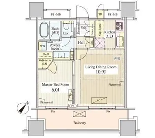 パークコート千代田富士見ザタワー【12階】の間取り