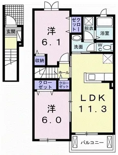 ベル・フェリシア【2階】の間取り
