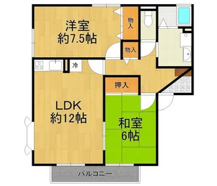 ガーデンスクエア伊丹B棟【2階】の間取り