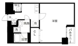 ディアレイシャス市谷薬王寺【9階】の間取り