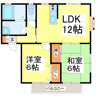 サンテラスB【2階】の間取り
