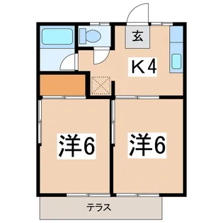 サニーハイツ【1階】の間取り
