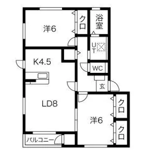 クレセールSUGA S棟【1階】の間取り