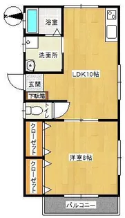 よしやまアパート【2階】の間取り