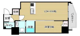 フェルザ福島【13階】の間取り