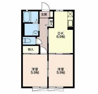 ブラセール加茂【1階】の間取り