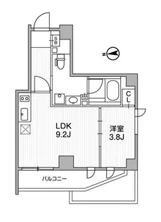 Lighthouse中馬込【4階】の間取り