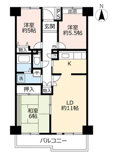 UR白鳥パークハイツ日比野東【10階】の間取り