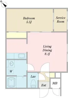 フェアモント山の手【1階】の間取り