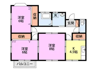 プリムヴェール【1階】の間取り
