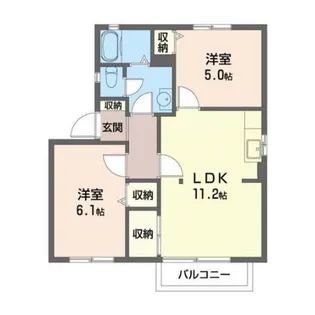 ビュー・ステージいずみ B【1階】の間取り