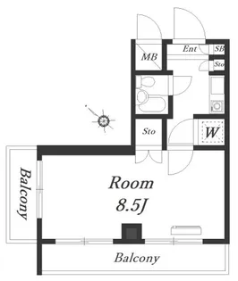 ジョイフル関内【6階】の間取り