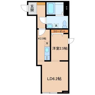 メリディアン柳生 壱番館【3階】の間取り