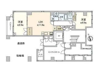 リシェ阿倍野元町【1階】の間取り