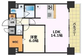 プレサンス錦プレミアム【14階】の間取り