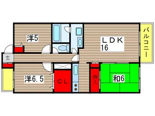ビラ園生【4階】の間取り