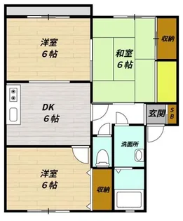 ブランメゾン島野B【2階】の間取り