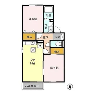 スカイピア富士見【1階】の間取り